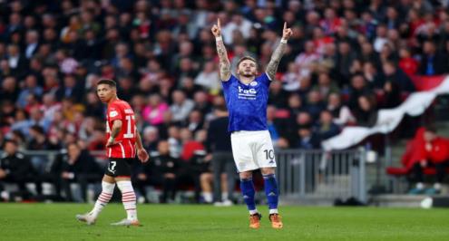 ليستر سيتي يهزم أيندهوفن ويبلغ المربع الذهبي لدوري المؤتمر الأوروبي